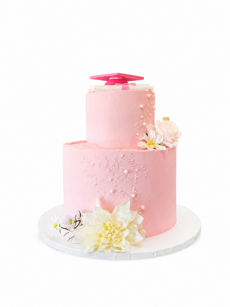 Blush Pink Graduation Cake