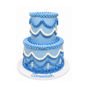 Blue Vintage Piping Cake