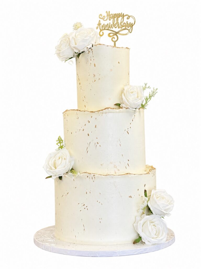 Classic white Anniversary cake