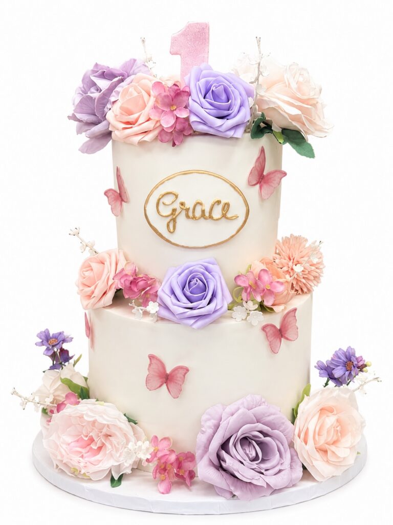 Grace Butterfly Floral Cake