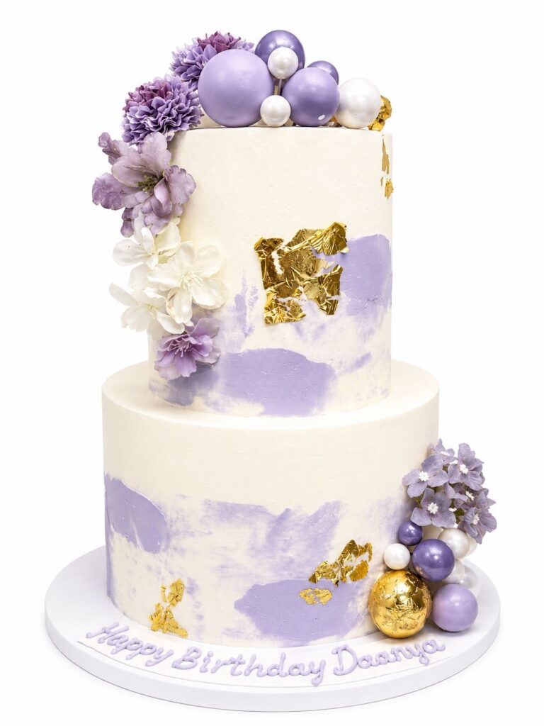 Lavender Gold Celebration Cake