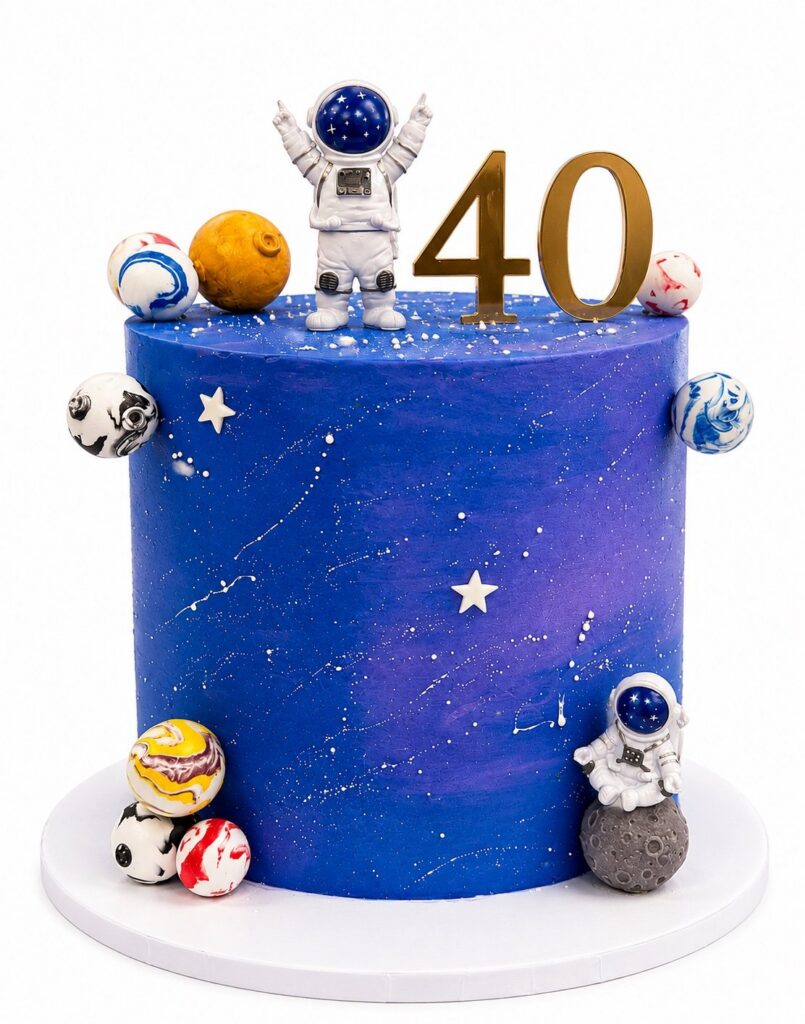 Galaxy Astronaut Birthday Cake