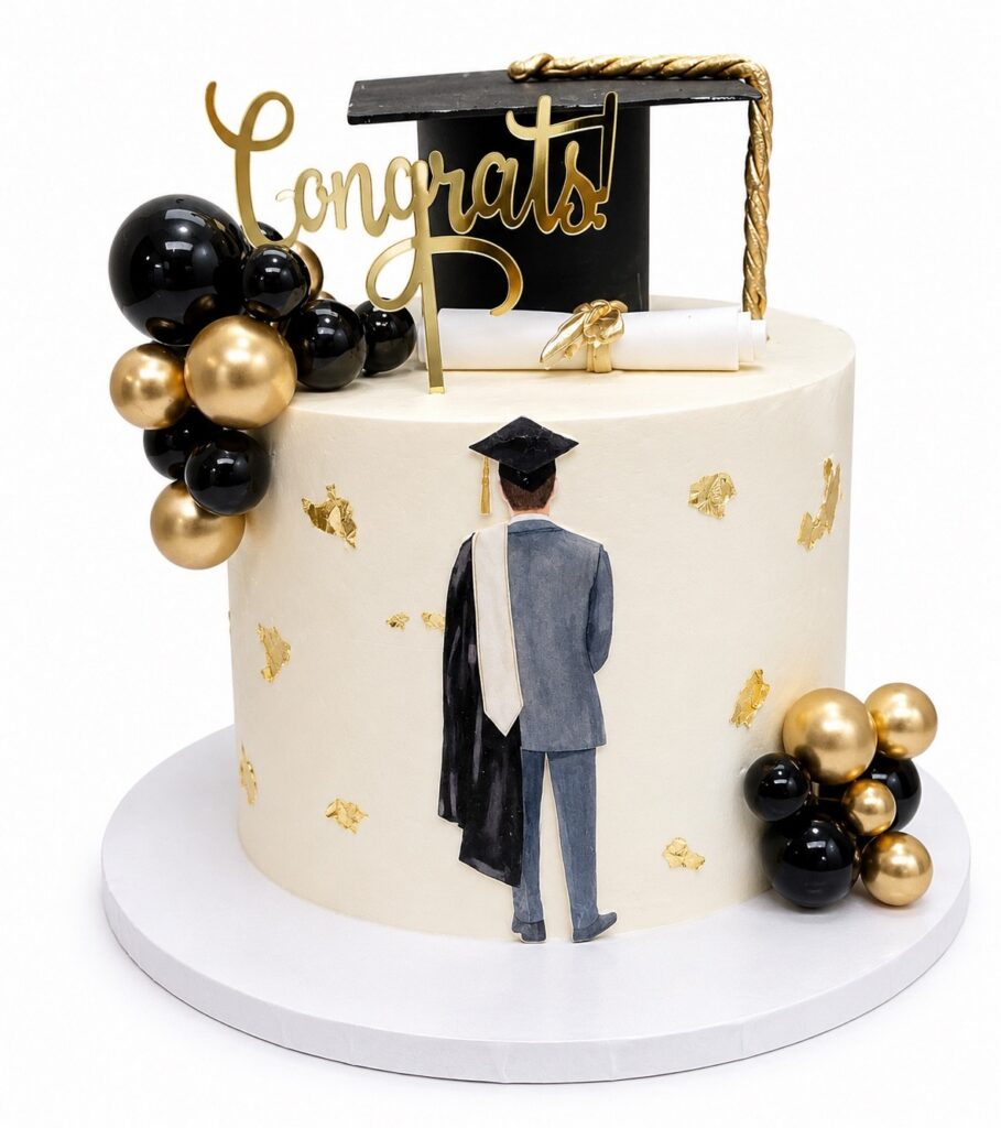 Graduate Silhouette Cake