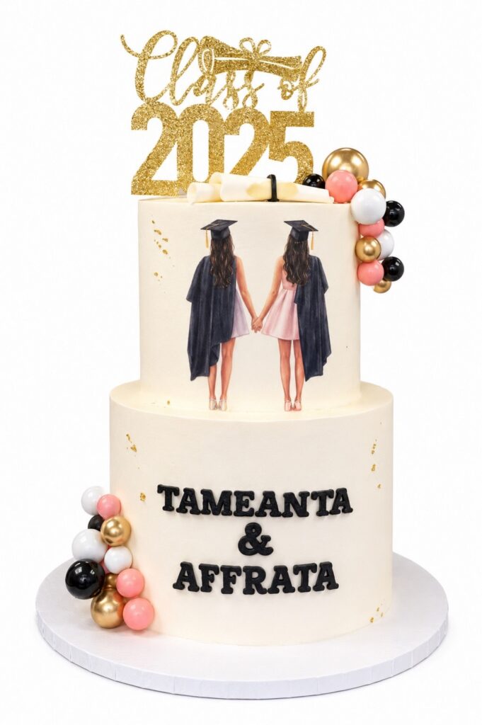 Graduating Sisters Cake