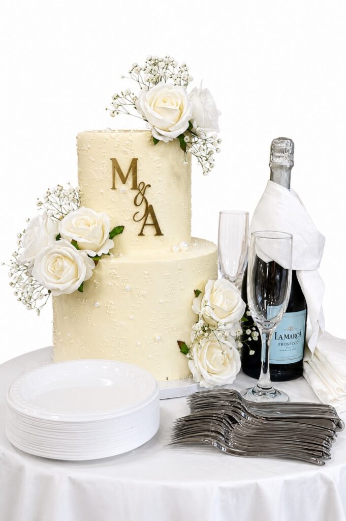 Elegant Engagement Cake