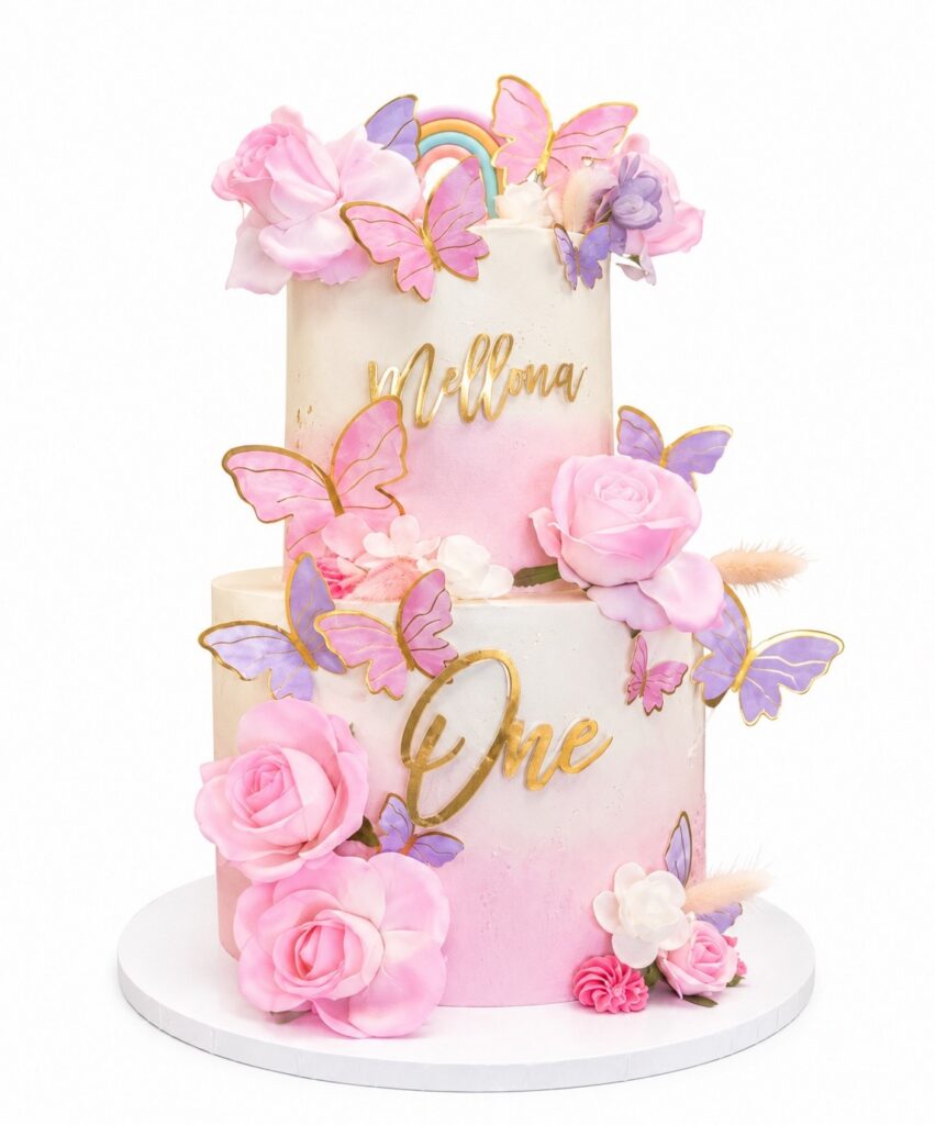 Butterfly Garden Birthday Cake
