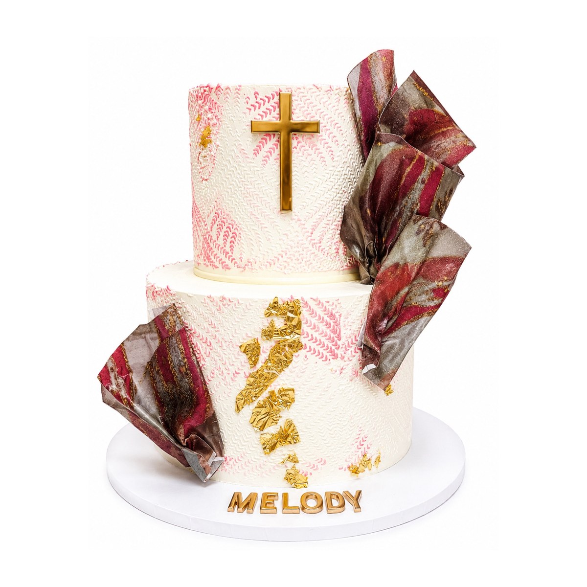 Traditional Cross Baptism Cake